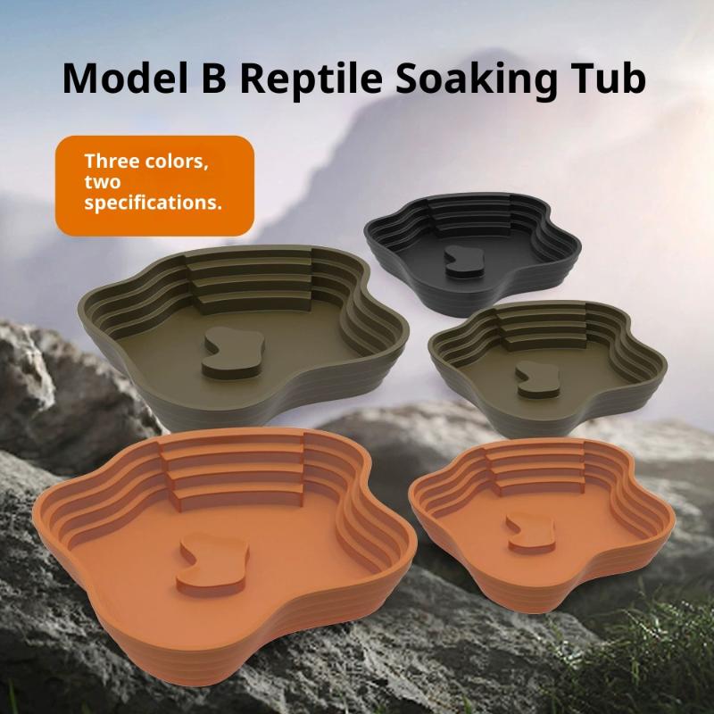 Черепаха Лягушка Купальный Бассейн С Противоскользящим Пандусом Также Может Использоваться Как Миска для Корма и Поилка для Рептилий и Амфибий