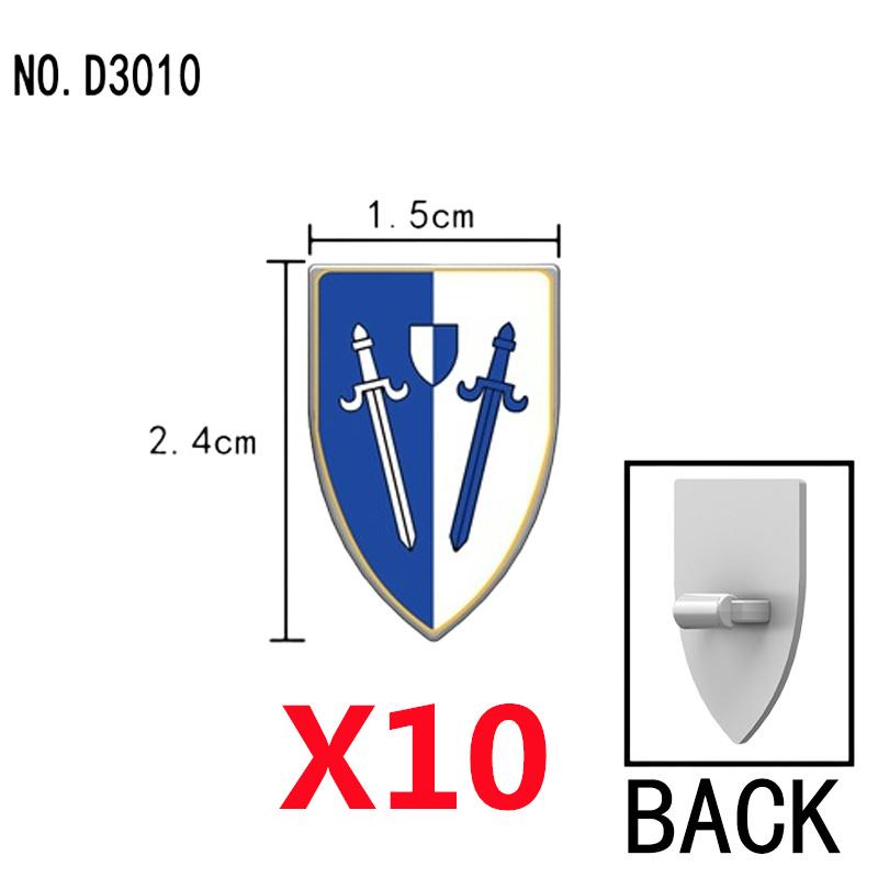Средневековый Военный Замок Рыцарь Щит Строительные Блоки Фигурки Аксессуар Король Шлем Флаги Плечи Доспехи Перо Игрушка Подарок T050