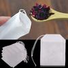 100Pcs Non-Woven Fabrics Empty Teabags String Seal Filter Paper Loose Tea Bags