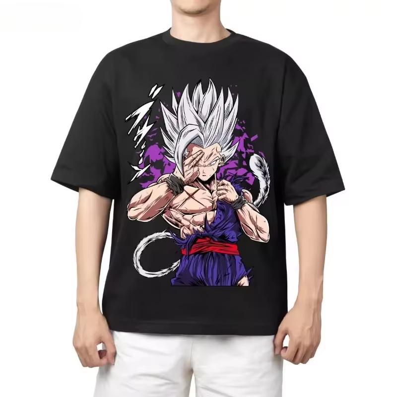 2026 новый Dragon Ball Веджета Мальчики и Девочки Хлопковая Футболка Новый Летний Стиль Аниме Принт Свободный Повседневная Рубашка
