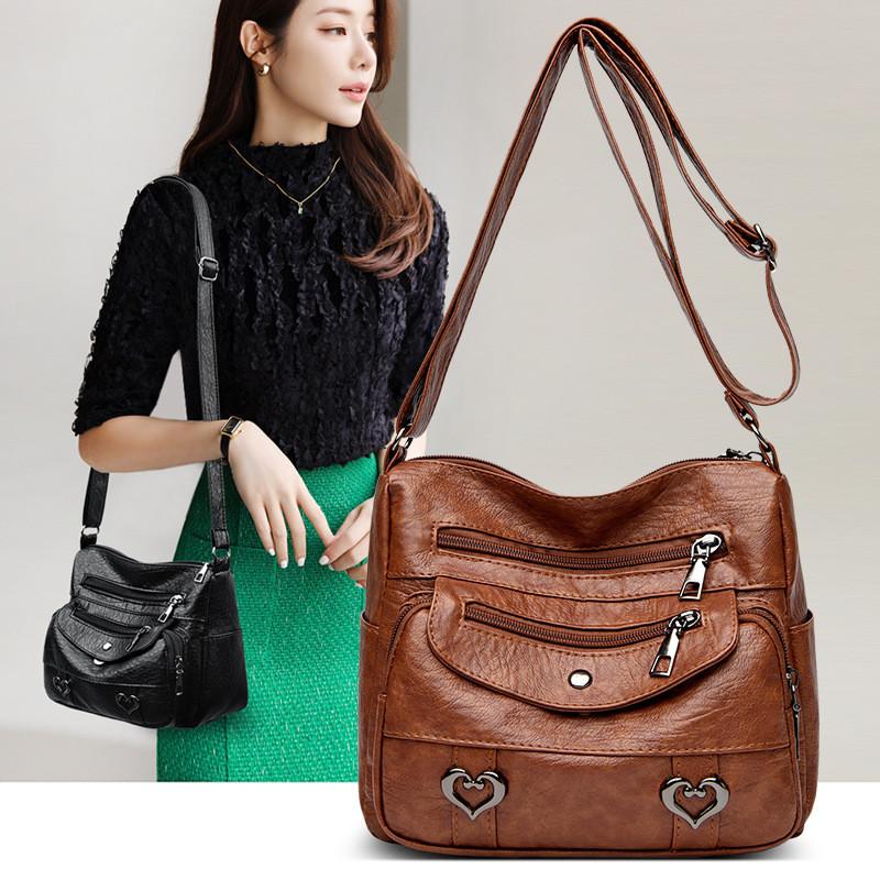 Chic Minimalist Crossbody Bag 2024 Trendy Summer Casual Shoulder Bag Large Pu Tote