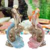Aquarium Mermaid Statue Realistic Shape DIY Resin Whimsical Design Aquarium Mermaid Decoration Pet Supplies
