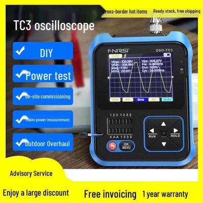 Портативный цифровой осциллограф 3-в-1 и тестер транзисторов с генератором сигналов