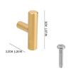 Stainless Steel Straight Cupboard Handles Knobs Gold Drawer Cabinet Door Knob Dresser Pulls with Screws Furniture Hardware