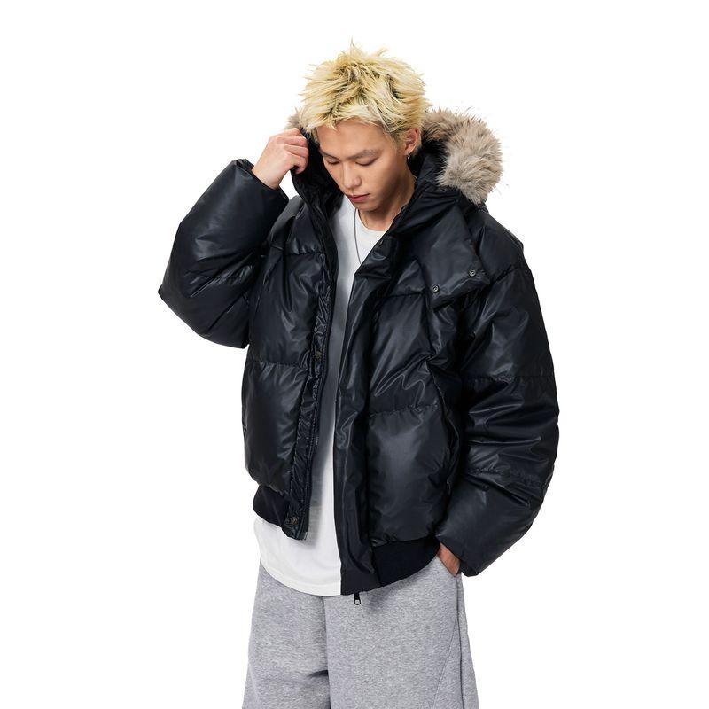 Пуховик Jungle Tiger 90 из белого утиного пуха с меховым воротником для мужчин и женщин, Зимний водоотталкивающий, Утепленный, Защищающий от холода, Свободный пуховик с капюшоном