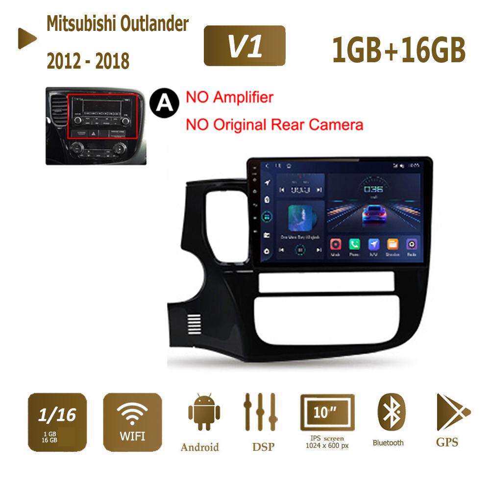 Для Mitsubishi Outlander 3 GF0W GG0W 2012-2018 Android Carplay Автомобильный Радио Мультимедийный плеер 2 Din GPS головное устройство 2 + 32 ГБ