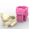 Silicone Mold for Succulent Planter Create Unique Flower Pots Plant Holder 3D Elephant Candle Holder Plaster Mould