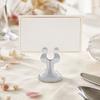 10PCS Round Metal Base Place Card Holder Stainless Steel Table Number Stand  For Table Signs