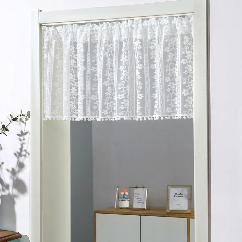 Короткие белые кружевные шторы, полузанавески для кабинок, декоративные оконные шторы, шторы для дома, кухонные принадлежности для гостиной