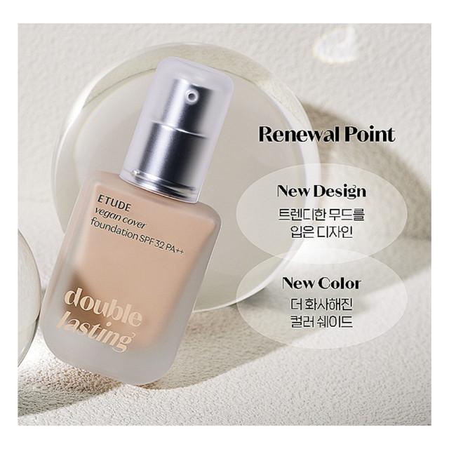 Etude Double Lasting Vegan Cover Foundation SPF32 PA++ 30 г 3 вида