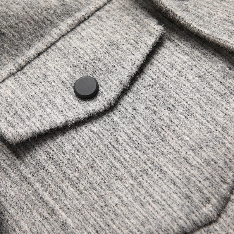 Осенне-зимнее короткое двухстороннее шерстяное пальто мужское утолщенное повседневное двухстороннее шерстяное пальто для мужчин