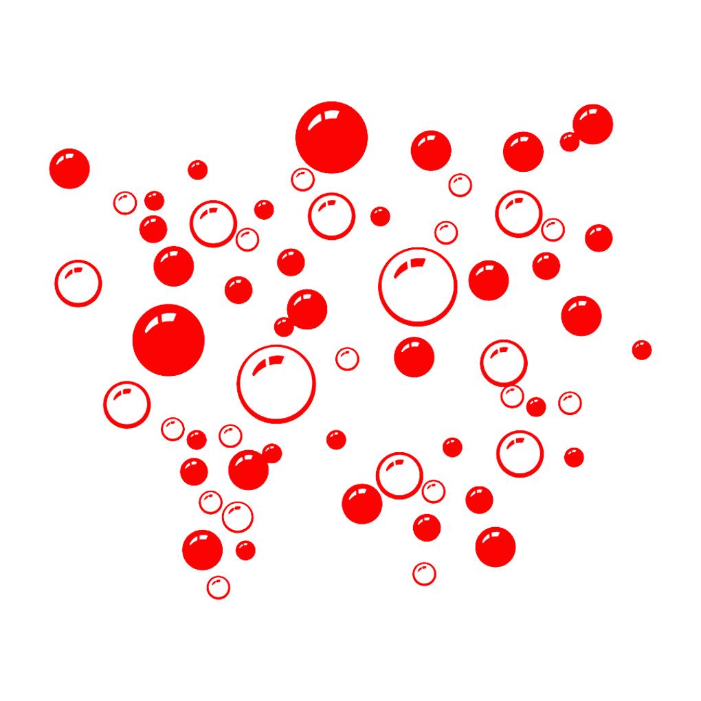 Пузыри Круг Съемные Обои Ванная Комната Окно Стикер Стены Дома DIY ПВХ Наклейки