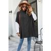 High Neck Knitted Shawl Crochet Fried Dough Twists Pattern Women's Loose Pullover Half Sleeved Sweater Casual Thick Warm Knitwear Autumn and Winter