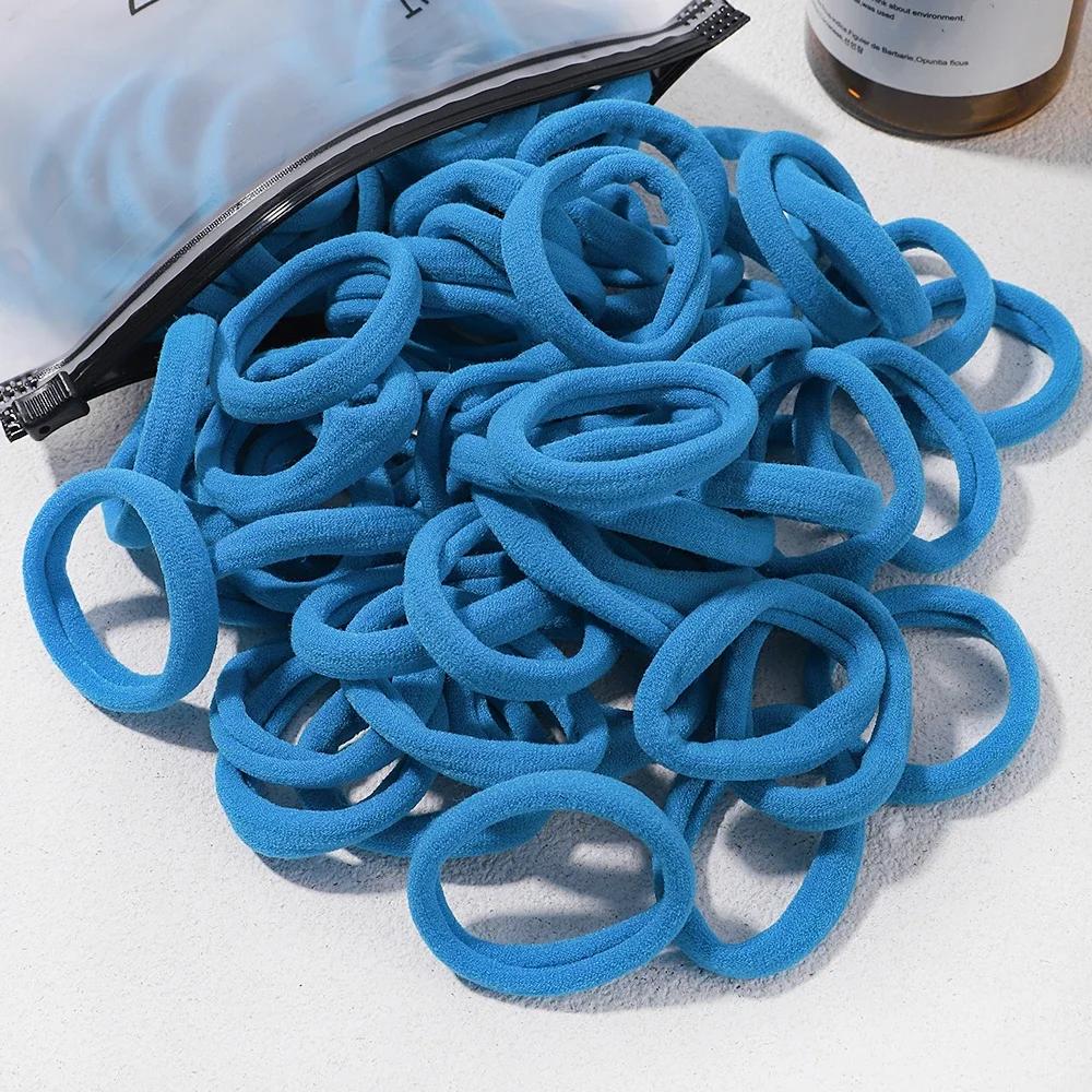 30/50/100PCS/Lot Girl Mix Colors Hair Bands Basic Hair Ties Elastic Headband Hair Scrunchies Women Accessories Ponytail Holder