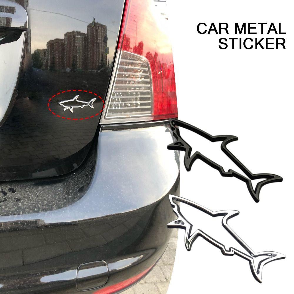 Motorcycle Automobiles Car Styling Sticker Emblem Badge Decals Hollow Shark Fish Car Decoration