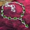 Peridot Handmade Gemstone Necklace, 925 Solid Sterling Silver Necklace Antique Jewelry, For Engagement Gift