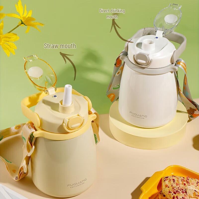 FUGUANG 316L Stainless Steel Large Capacity Insulated Straw Water Bottle
