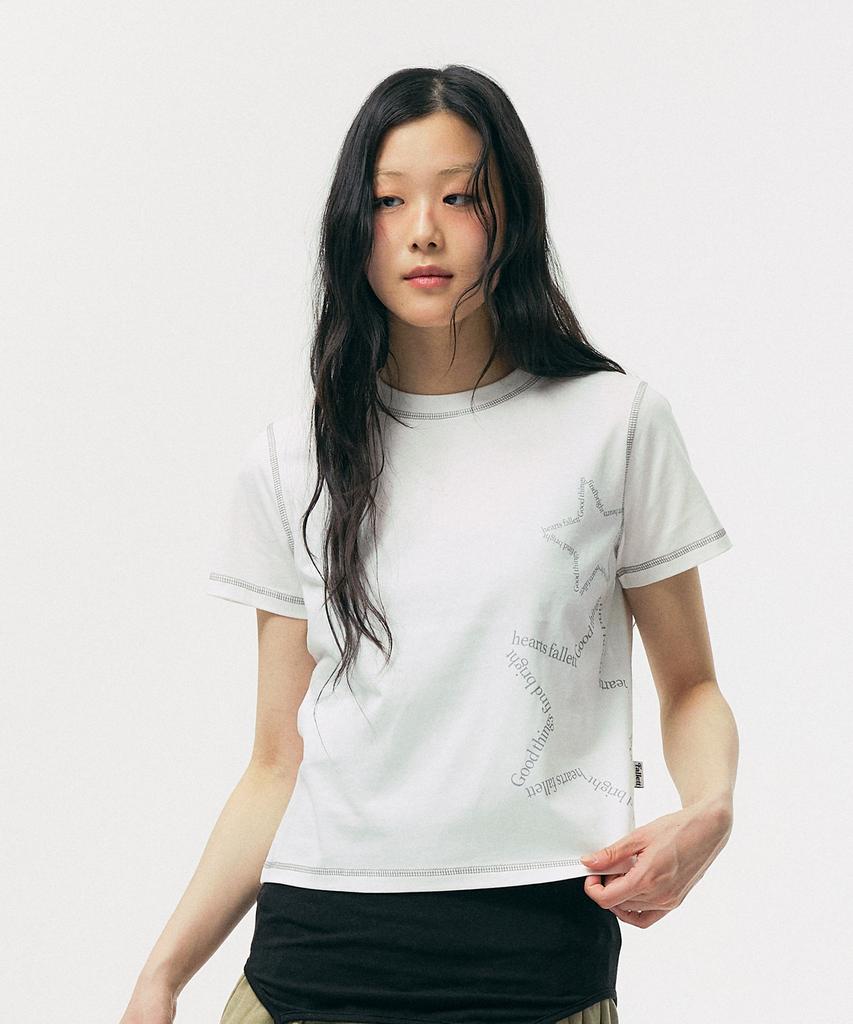 FALLETT Star Lettering T-Shirt White