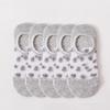 5Pairs Round Dot Socks Women's Summer Thin Transparent Invisible Boat Socks Breathable Short Sock Mesh Ultra-thin Non-slip Socks