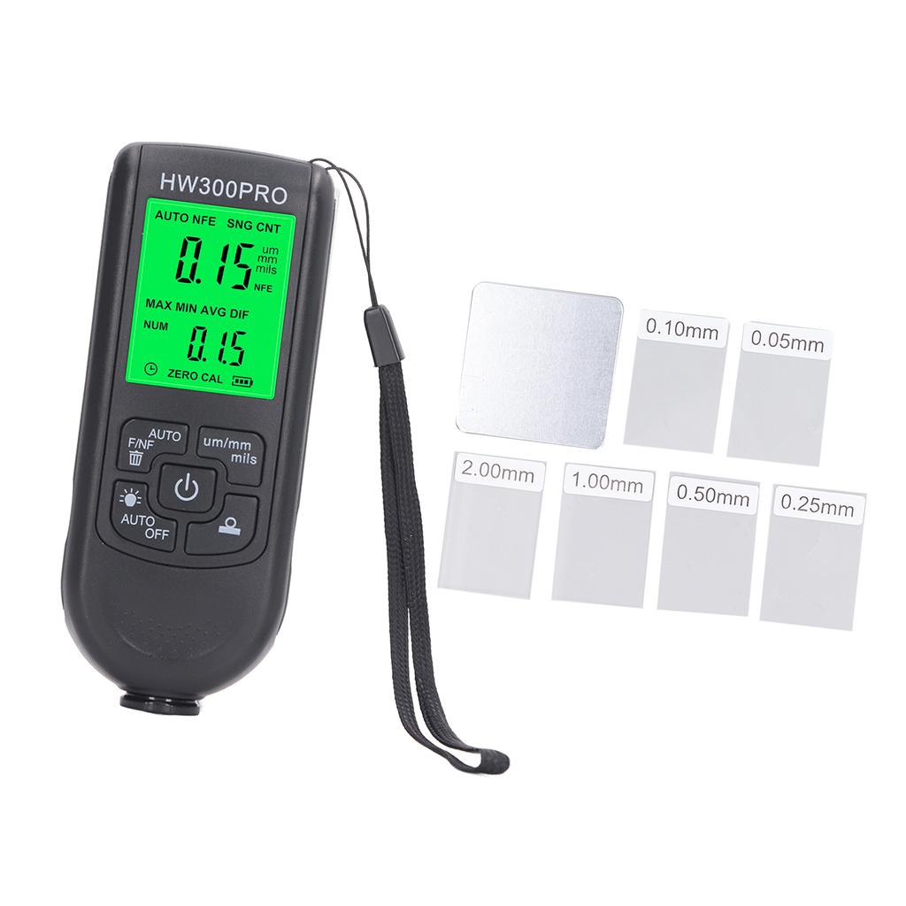 Coating Thickness Gauge High Accuracy Paint Depth Gauge Meter Antislip Thickness Meter Gauge Black