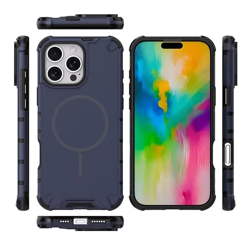 New and Cool Magnetic Wireless Charge Anti Drop Armor Case for IPhone 16 15 14 13 12 11 Pro Max Plus For Magsafe Case