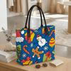  Christmas Print Women Tote Bag Casual Large Capacity Handbag for Holiday