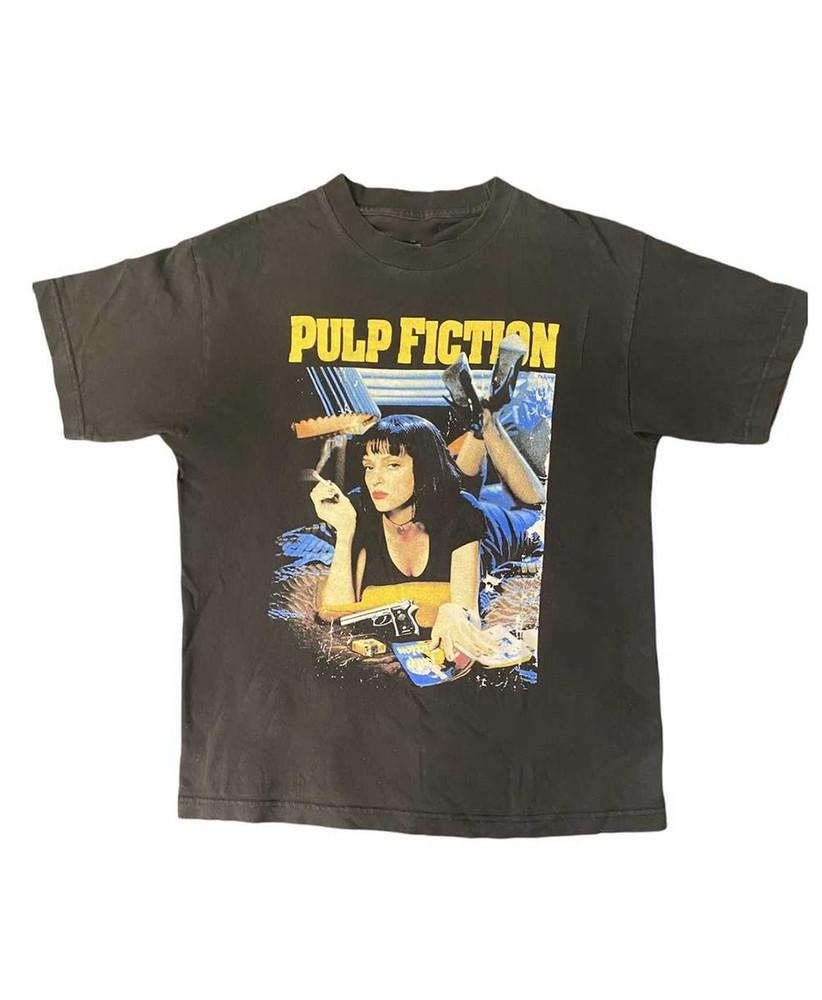 Криминальное чтиво Черный Хлопок Подарок для Поклонника Футболка UB185