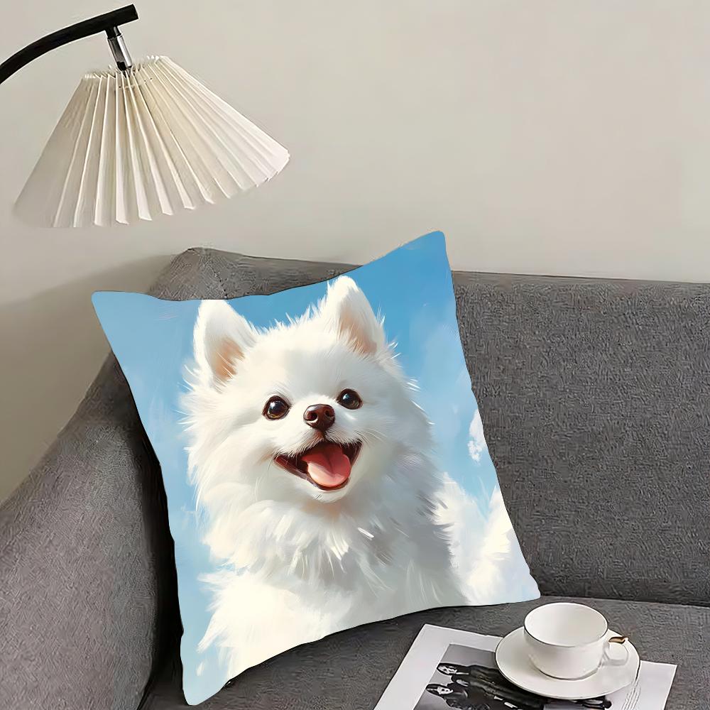 Dog Cute Cushion Cover Pillowcase Ultra Soft Skin Friendly Fabric Cloud Like Comfort  Concealed Zipper