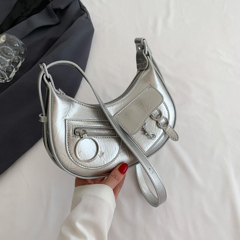 Летняя высококачественная фактурная сумка через плечо для женщин, многоцветная сумка Niche Bass, сумка на одно плечо в стиле панк-мотоцикл