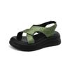 New Women's Platform Sandals Comfortable Foot Cover Round Head One Pedal Size Women's Soft Bottom Round Head Roman Sandals