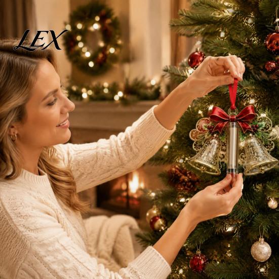 Creative Christmas Ornament Cash Gift Ornament, Acrylic Money Holder, Funny Xmas Decorative Capsule Tree/Bow/Santa/Bell Shaped Hanging Decoration for