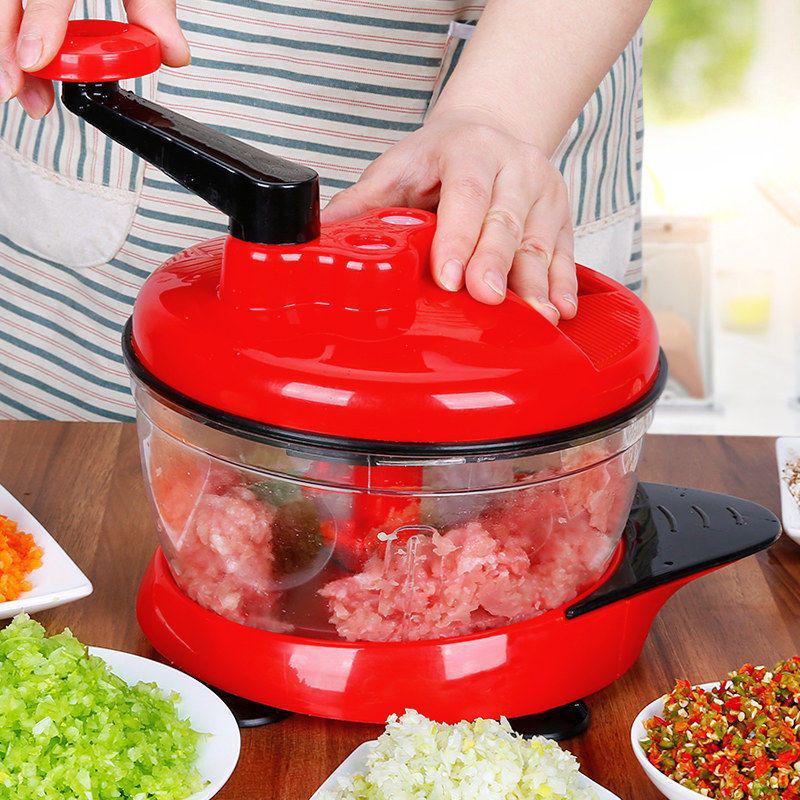 Ручная мясорубка с ручным приводом и овощерезка: Кухонный комбайн для начинки для пельменей и многого другого.