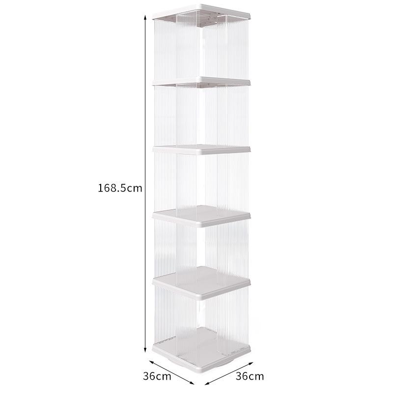 Вращающийся на 360° прозрачный книжный шкаф на колесиках - Хранение детских иллюстрированных книг