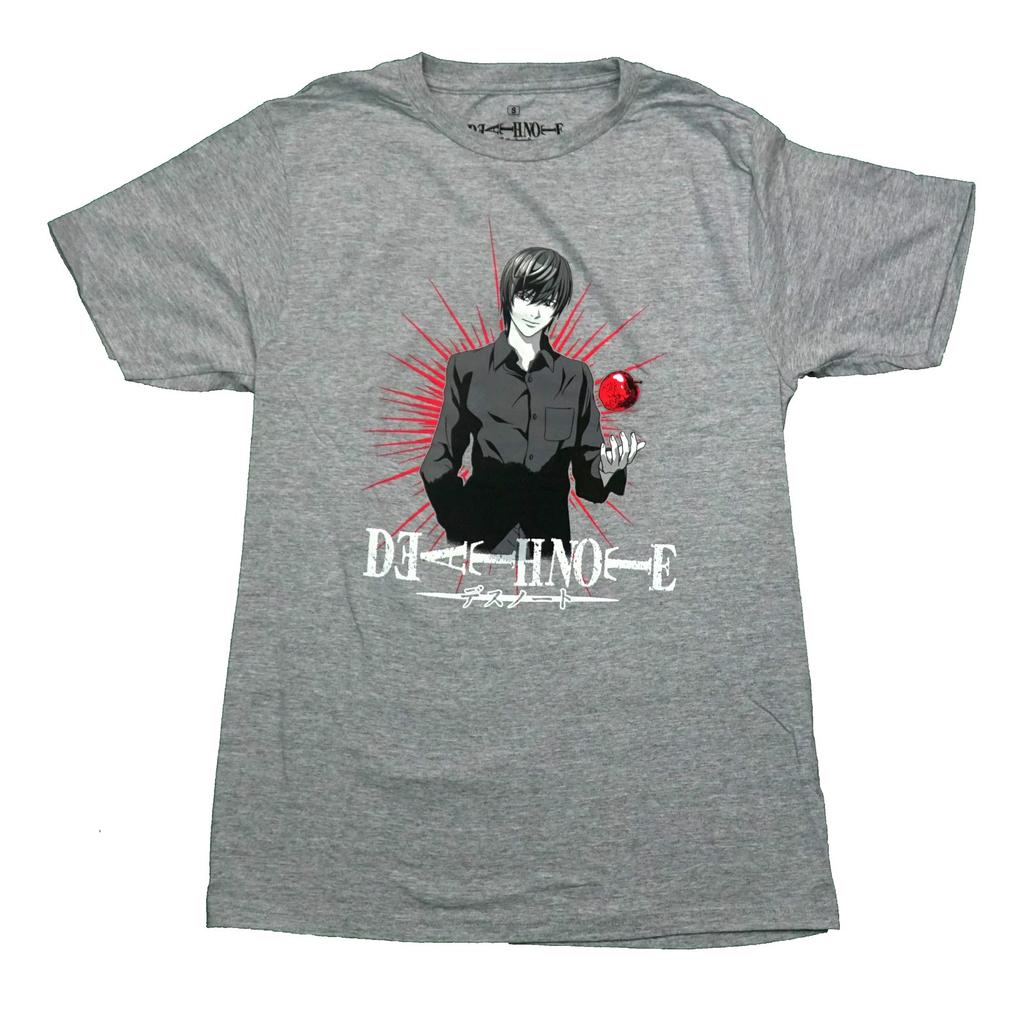 Death Note New Adult T-Shirt - L Pictured With Red Sun Rays