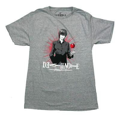 Death Note New Adult T-Shirt - L Pictured With Red Sun Rays