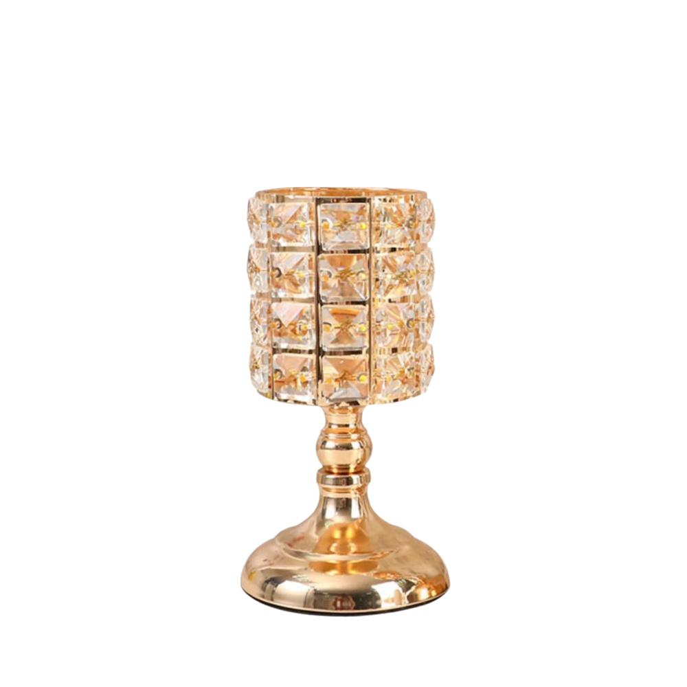 Vintage Candlestick European Style Tea Light Holder Decorative Gold Candelabra Wedding Decor