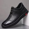 New Style Men's Casual Shoes Breathable Leather Shoes Men's Business Soft Sole Soft Leather Slip-on Leather Shoes Men