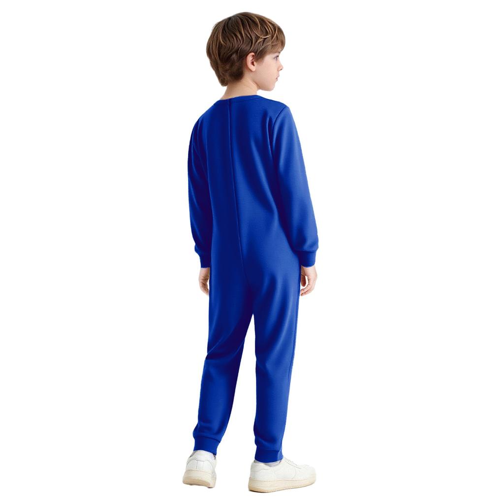 Unisex Kids All Day Jumpsuit Cotton Adaptive Clothing with Back Zipper for Special Needs Comfort