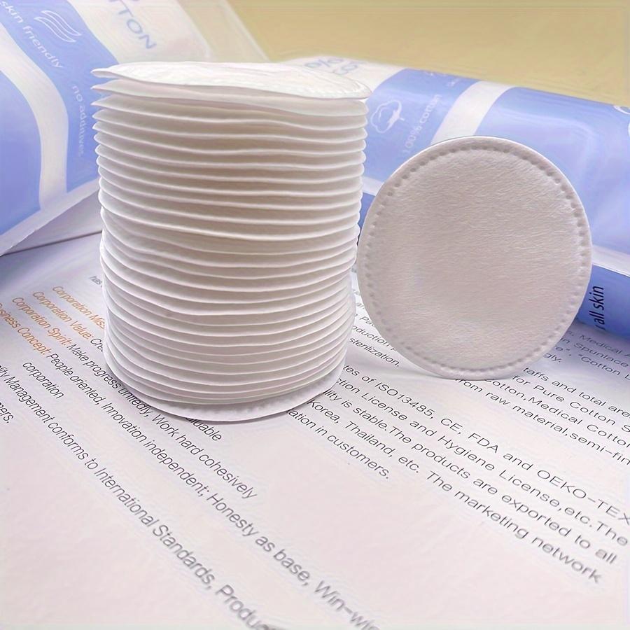 Круглый хлопок для макияжа, три слоя, утолщенный, 100 штук хлопка для снятия макияжа, приятный для кожи хлопок с краями