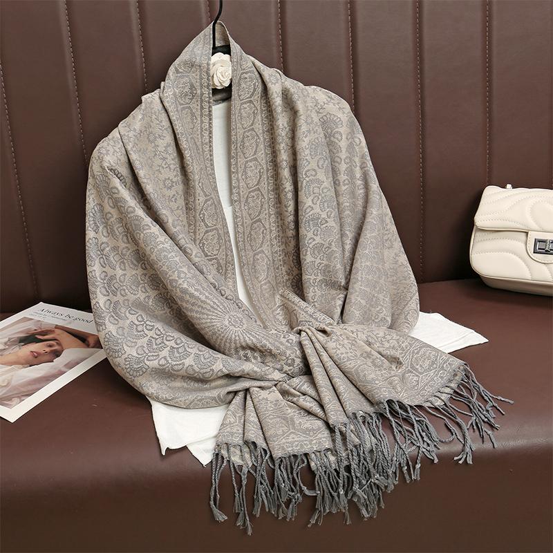Luxury Thick Cashmere Scarf Women Print New Wraps Pashmina Travel Poncho Warm Blanket Winter Bufanda Shawl Female Stoles