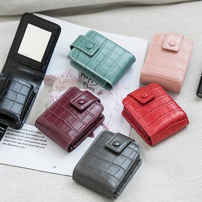 1 шт. Модная мини-косметичка, креативные сумки для макияжа, помады, портативные футляры для хранения косметики с зеркалом