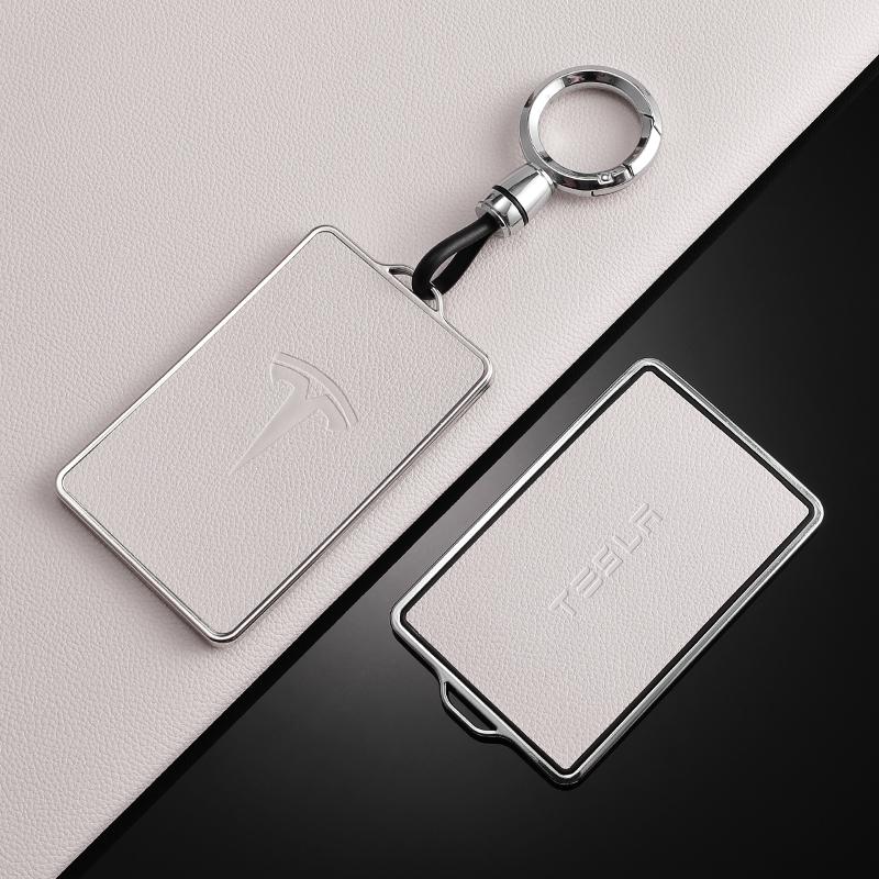 TPU Leather Car NFC Key Case Shell Cover Fob For Tesla Model 3 Model S Model X Model Y Keyless Protector Holder Auto Accessories