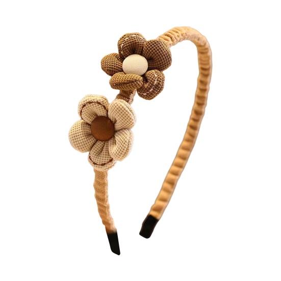 Повязка на голову для девочек, 3D цветок, бант, декор в виде кролика, противоскользящая легкая детская повязка для волос, головные уборы, аксессуары для волос, подарок на день рождения