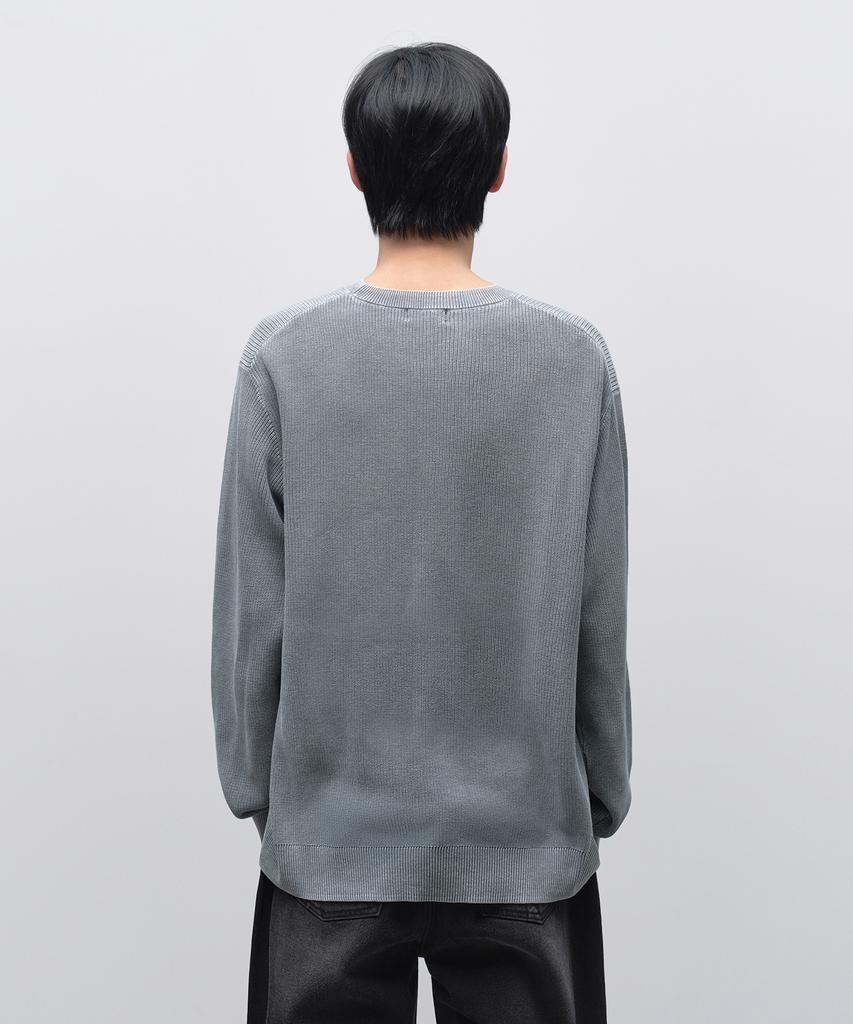 MUSINSA STANDARD Pigment Crew Neck Knit [Peacock Blue]