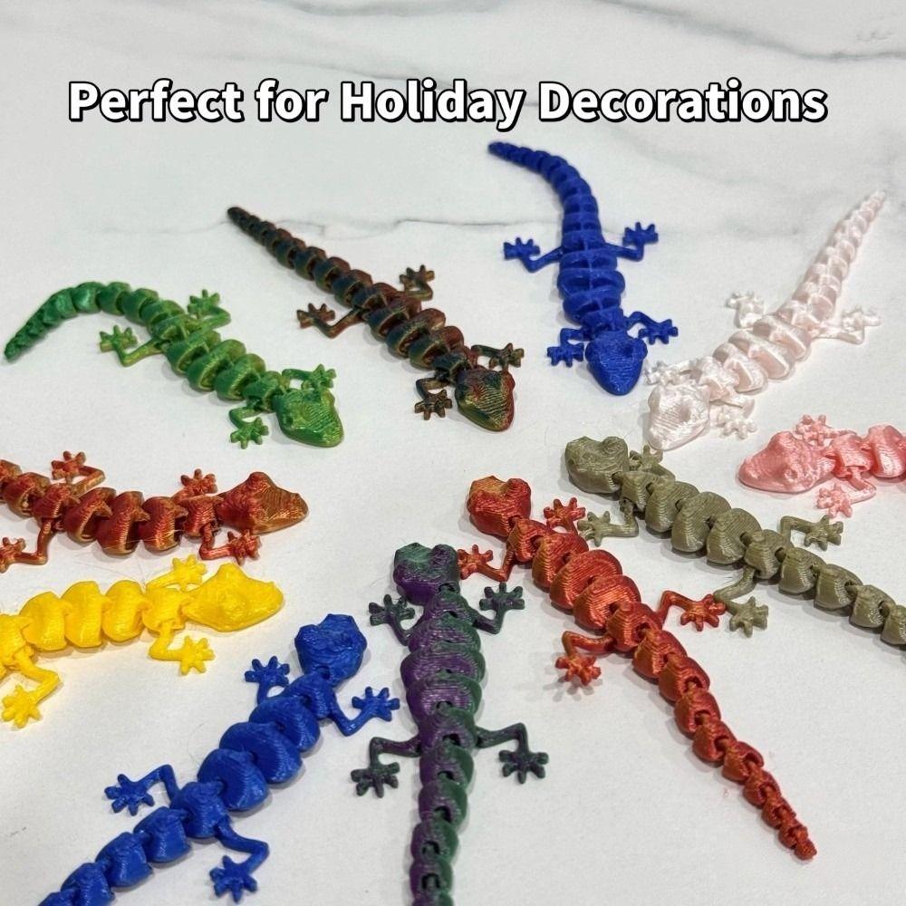 20pcs Movable Joints Lizards Ornaments Random Color Reptile Model Toy Lizard Figurines Home Decor