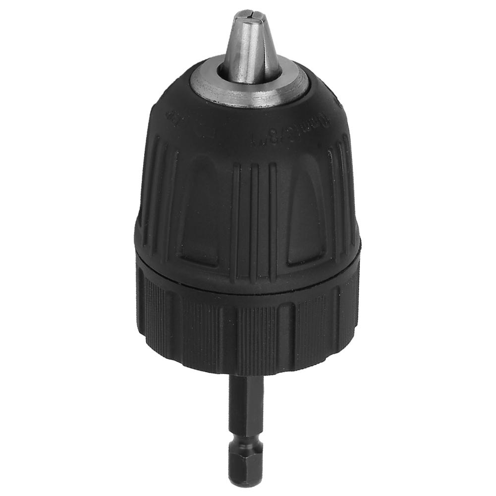Патрон для сверла без ключа, пластиковый кейс 0,8-10 мм 3/8-24 UNF 1/4Hex Головка 3/8 Резьбовая удлинительная штанга, Положительный захват для сверления