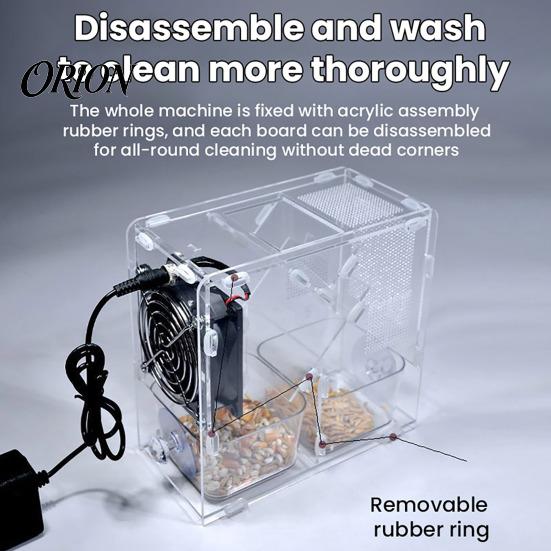 Small Scale Breeding Equipment Bird Grain Seeds Cleaner, Adjustable Speed Winnower Machine, Transparent Acrylic Efficient Debris Remover Shell