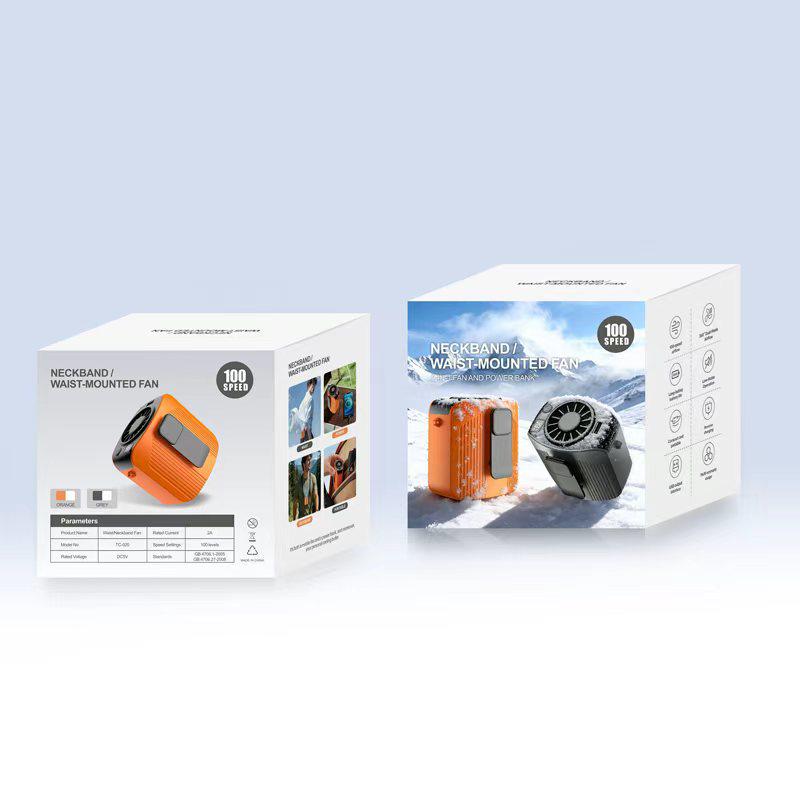 Portable High-Speed Hanging Waist Fan with Long Battery Life for Outdoor and Construction Use