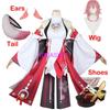 Guuji Yae Yae Miko Cosplay Ears for Man Vision Ear Tail Wig Shoes Accessories Maid Costume Long Dress