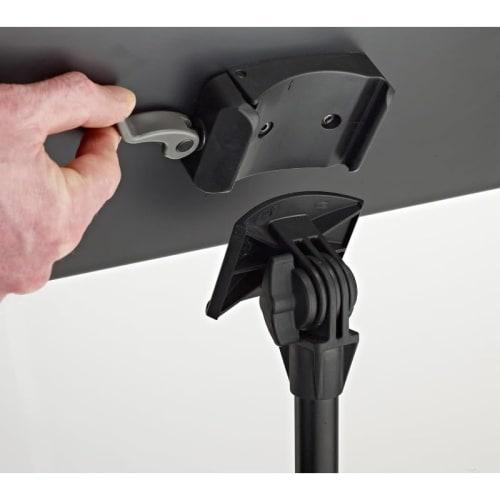 Alloy Music Stand with Adjustable Height, Portable Folding Design, and Sheet Music Holder for Musicians and Performers - Black